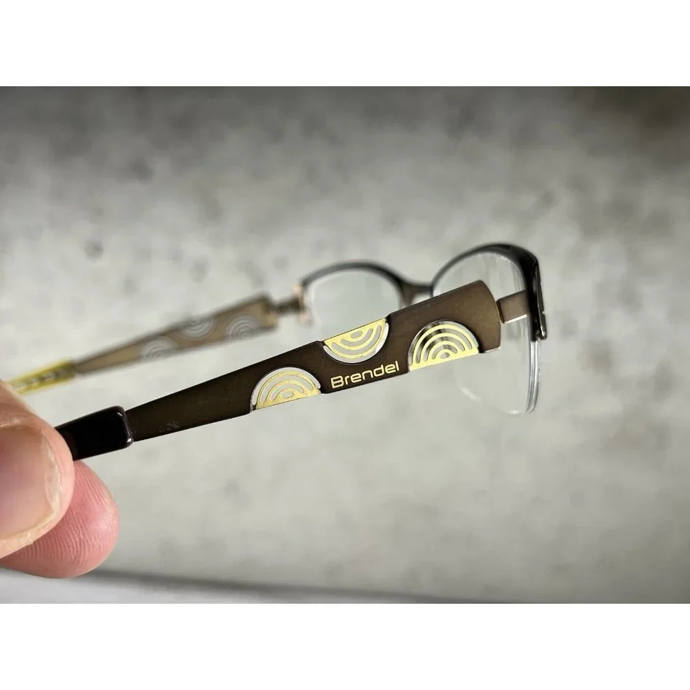 Brendel Eschenbach 902087 60 Gold Brown Half Rim Eyeglasses Frames 51-18-135